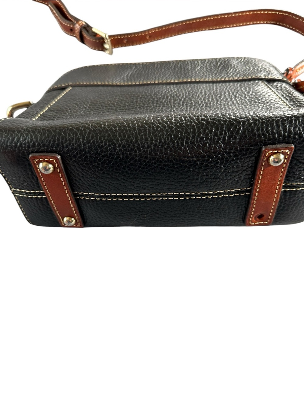 Dooney & Bourke Black Pebble Grain Leather Crossbody Bag Purse Vintage - Picture 7 of 16